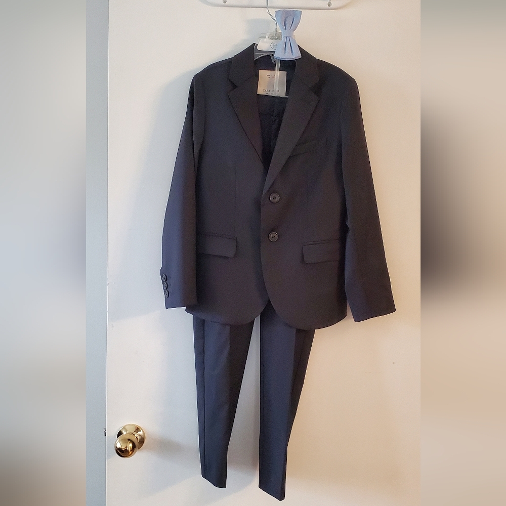 ZARA Boys 2 piece Jacket and Pant Midnight blue black